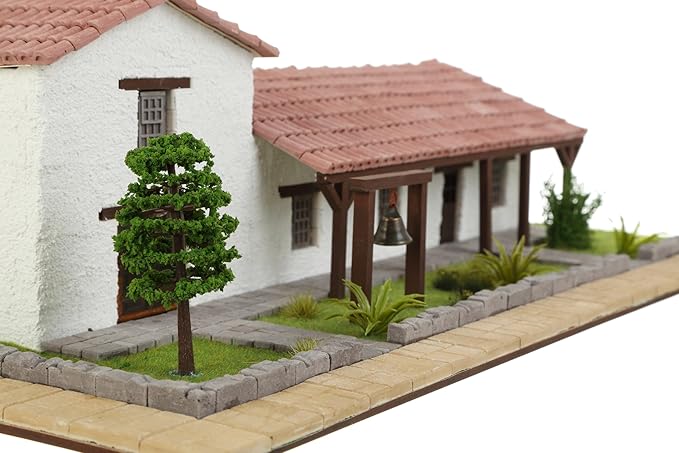 California Mission San Francisco Solano – 3D Mini-Bricks Architecture Kit, 1250 Pieces, Plaster Brick Construction Set, Stem Educational Model for Teens & Adults