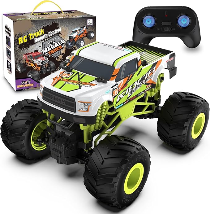 1:16 Scale RC Monster Truck - 2.4GHz All Terrain Car for Kids 4-12, 20 Km/h Off Road RC Truck, Christmas or Birthday Gift