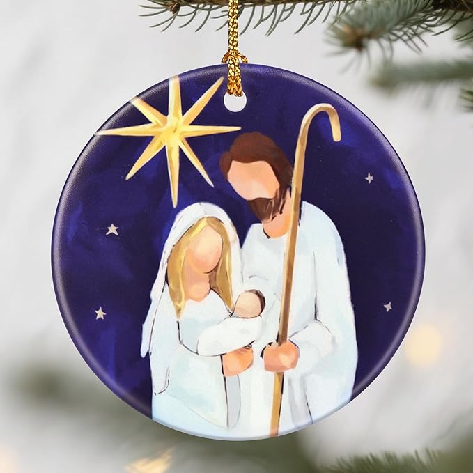 Nativity Ornaments, Christmas Ornaments: Christmas Tree Decorations, Holiday Decor, Stocking Stuffers, Gift Ideas, Xmas Gift, Christian Gifts & Religion Gifts