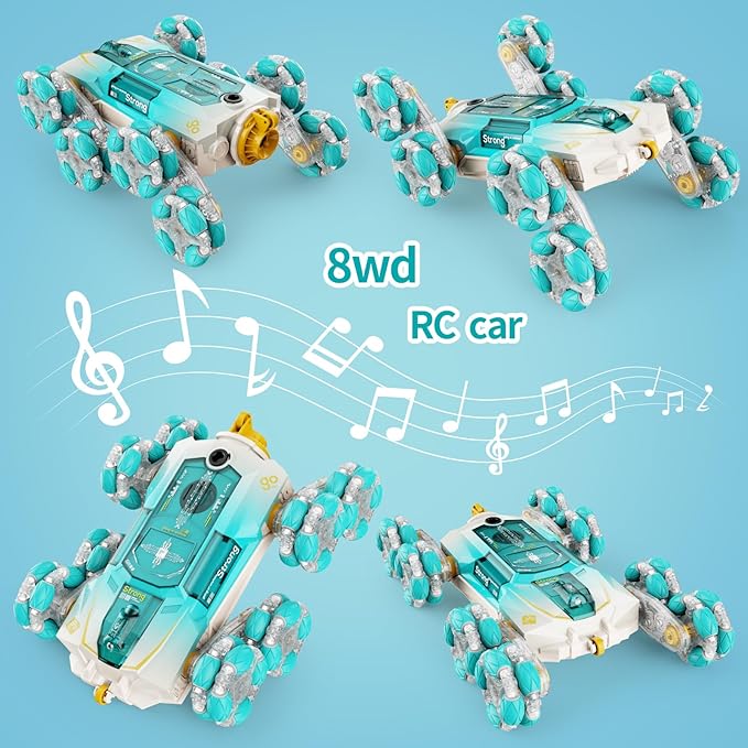 8WD Gesture Sensing RC Stunt Cars - Gifts for Boys Girls 8-12 Year Old 8 wheels Remote Control Transform 2.4Ghz Hand Controlled Drift Car Birthday Toys Gifts Ideas for Kids Age 8 9 10 11 12+ yr