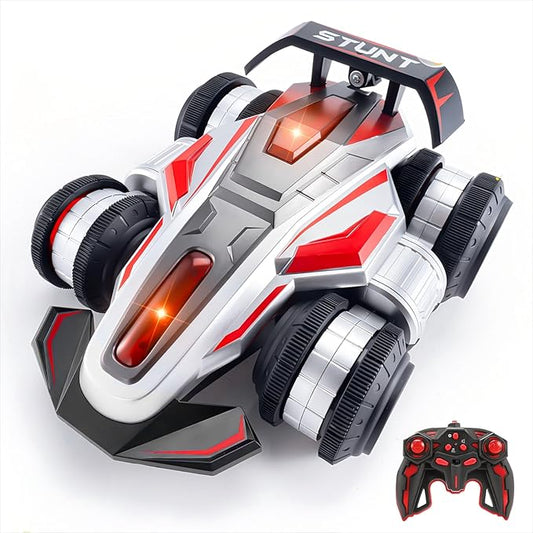 RC Stunt Car Drift Deformation Car, 360-Degree Rotating Transforming RC Cars, with Lighting and Music Toys for Birthday Gift, for Boys and Girls Ages 8-12