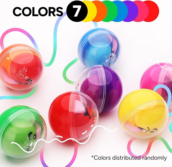 Capsule Vending Machine Translucent Round Capsules Empty 100 pcs 2 inch - Gumball Machine Capsules Bulk Party Favors Containers - Easter Basket Stuffers Gifts Pinata Stuffers DIY Craft Supplies