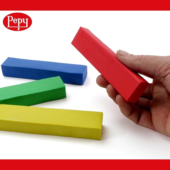 Pepy Reusable and Non-Drying Oil-Based Plasticine Modeling Clay, Primary Colors, 1 Pound, Sulfur-Free & Non-Toxic, Great for Kids, Beginners, and Artists, Perfect for Arts and Crafts Projects