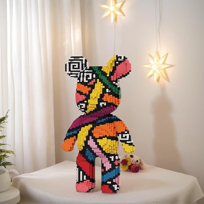 Bear Micro Mini Building Block Sets for Adults, No Compatible with Lego, Building Toys for Home & Office Decor, MOC 3D Creative Model Gifts for Christmas