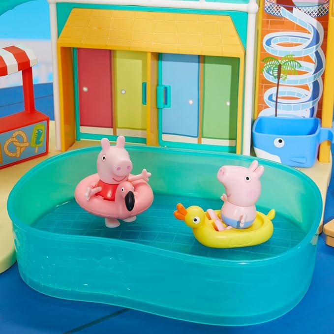 Peppa Pig Toys Peppa's Waterpark Playset, Playset with 2 Figures, Preschool Toys for 3 Year Old Girls and Boys and Up