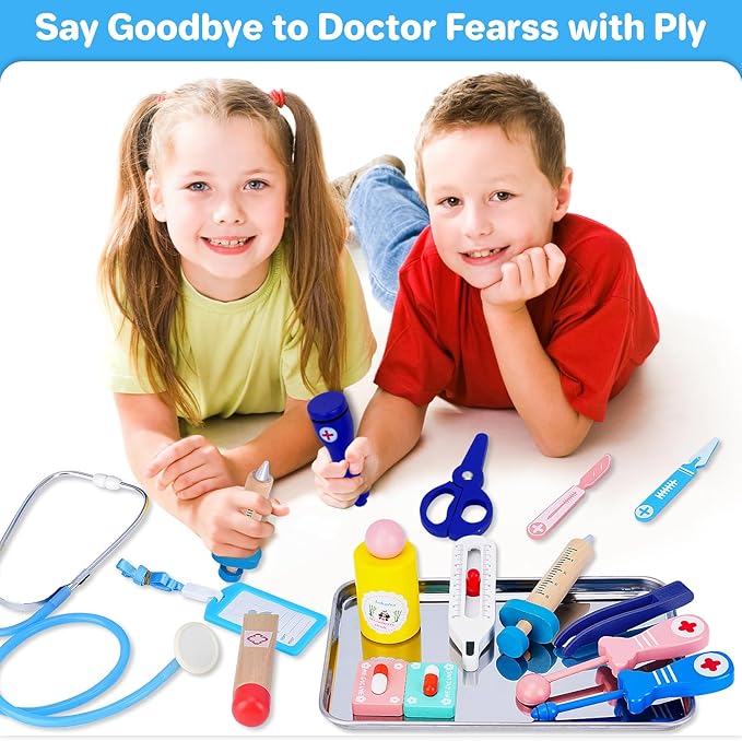 COSILY Doctor Kit for Kids, Doctor kit for Toddlers 3-5 , Pretend Playset for Toddlers with Medical Bag, Stethoscope and Other Accessories for Boys and Girls