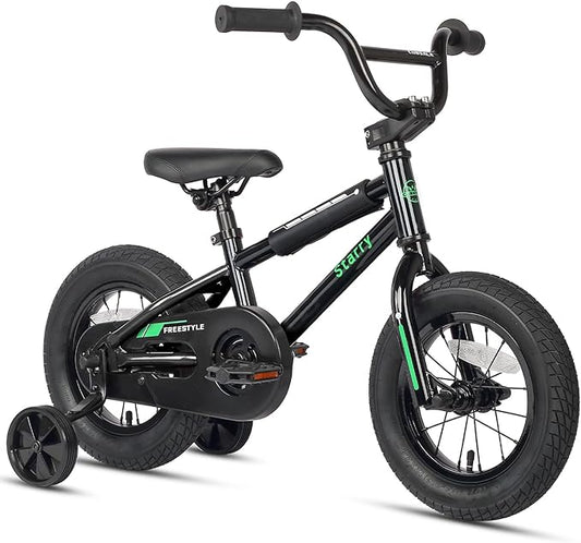 12 14 16 18 Inch Kids Bike BMX Style Bicycle with Training Wheels Coaster Brake for 1-10 Years Old Toddlers Boys Girls Multiple Colors
