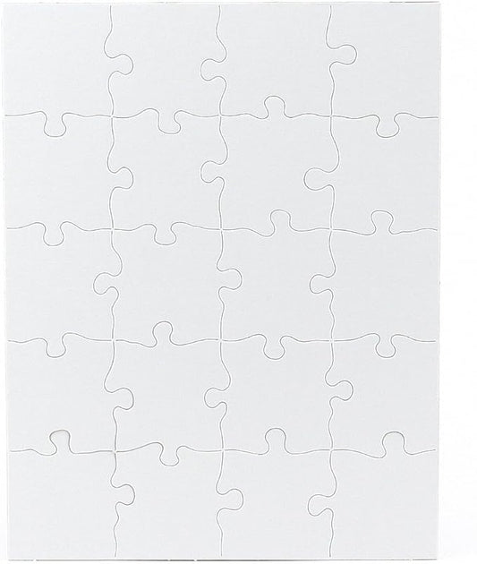24 Blank Jigsaw Puzzles – 10.25 x 13.25 Inch, 20 Pieces Each – Hygloss DYI Party invites, Perfect for Decorating, Kids' Activities, Arts & Crafts or Party Favors - Puzzle Pieces to Draw On for Crafts