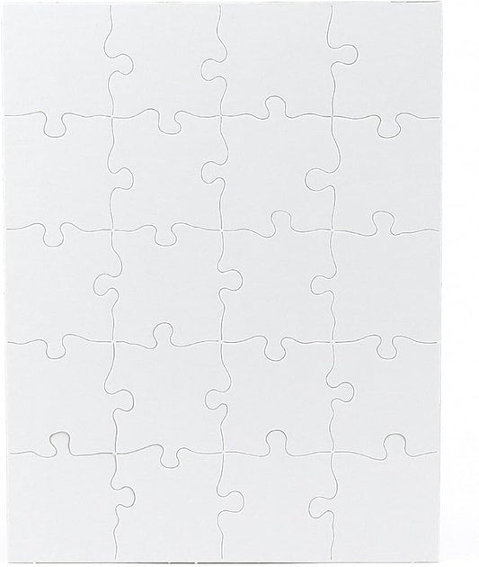 100 Blank Jigsaw Puzzles – 10.25 x 13.25 Inch, 20 Pieces Each – Hygloss DYI party invites, Perfect for Decorating, Kids' Activities, Arts & Crafts or Party Favors - Puzzle Pieces to Draw On for Crafts