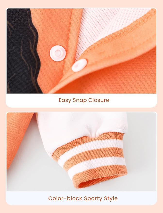 Disney Minnie Mickey Stitch Princess Frozen Elsa Marvel Jacket Lightweight Coat Button up Color Block Sweatshirt 2-14 Years