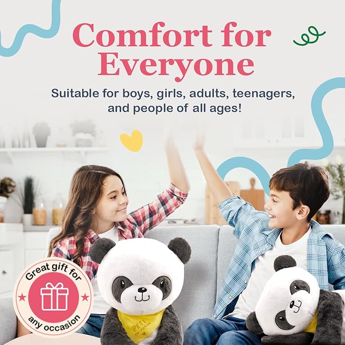 Lilly's Love Weighted Stuffed Animal, 5lb | Sensory Plush for Kids & Adults | Machine Washable Plushie w/Removable Inner | Calming Weighted Stuffed Animal for Anxiety, Pete The Panda