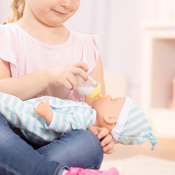 Melissa & Doug Mine to Love Mealtime Play Set for Dolls with Bottle, Pretend Baby Food Jars, Snack Pouch, More (24 pcs)