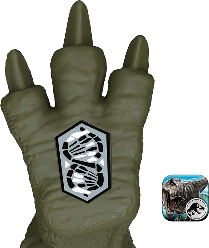 Mattel Jurassic World Rebirth Gigantic Thrashers Tyrannotitian Dinosaur Figure Toy, 2 Tail Activated Rampage Attacks, Digital Play