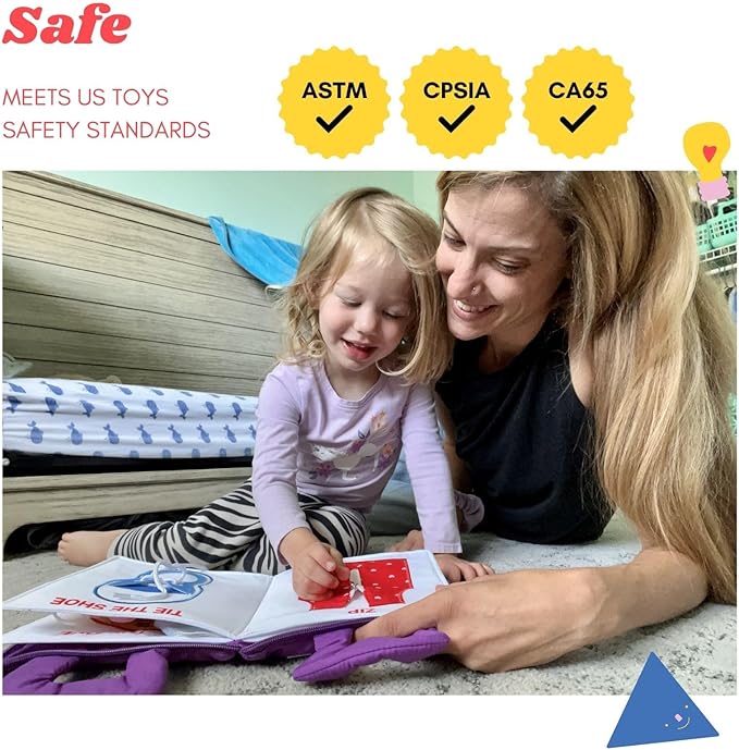 My Quiet Book - Toddler Travel Essential, Car Airplane Activity Book, Montessori Busy Board Book, Plane Toys for Toddlers 1-3, Gifts for 1 2 3 4 Year Old Girl, Birthday Gifts Toys Age 2-4