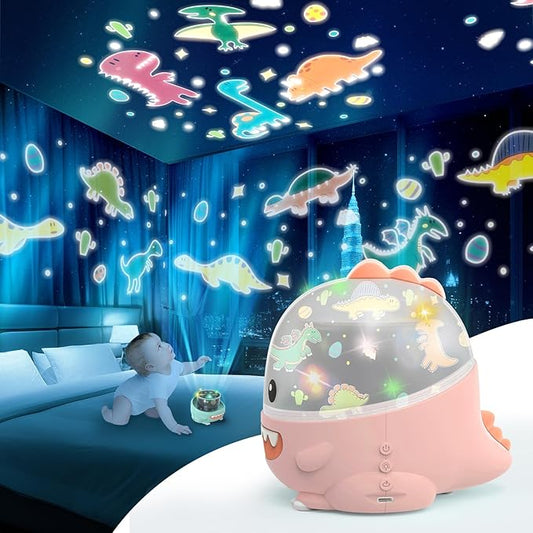 Dinosaur Toys for Kids 3-5, Dino Projector Baby Toys 6 to 12 Months, Christmas Birthday Party Xmas Gifts for 1-12 Year Olds Boys Girls Toys, Baby Toddler Children Kids Bedroom Decor
