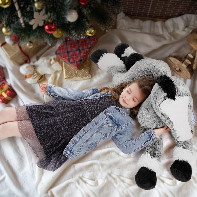 MaoGoLan Large Horse Stuffed Animal for Girls, Big Plush Toy, Jumbo 4 Feet Ridable Pony Plush Pillow for Kids