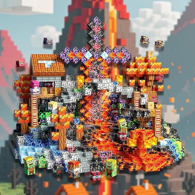 150 PCS Magnetic Blocks - Building Block for Kids Ages 4-8, Magnet Blocks Cubes Tiles Constructions Toys Girl Boy, STEM Educational Stacking Toy, Sensory Play Game Preschool Learning Gifts