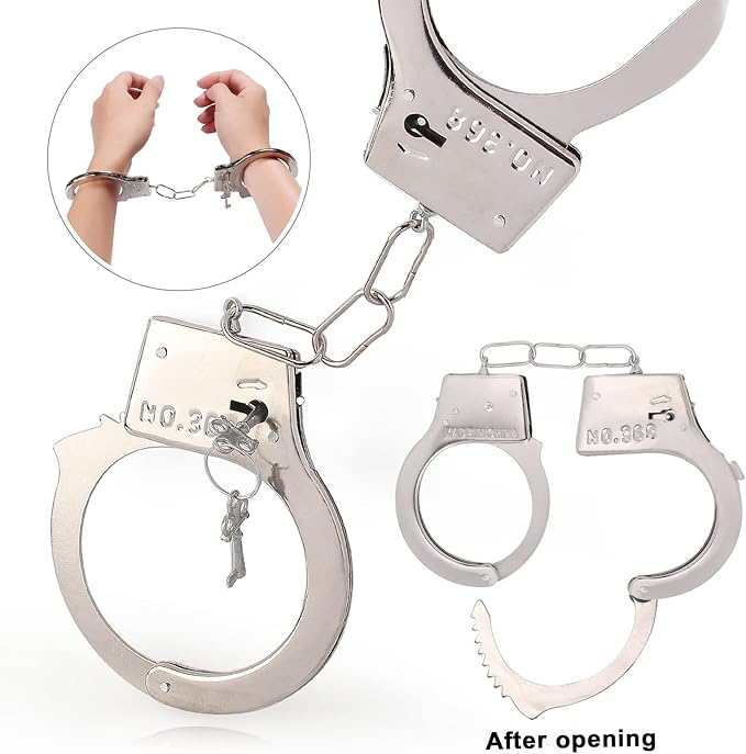 Kids Police Officer Costume Set 6 Pcs Including Cop Hat Vest Sunglasses Badge Walkie Talkie for Pretend Play Dress Up