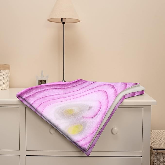 Onion Blanket Fleece Lightweight Throws Gift for Birthday Christmas Soft Flannel Blankets for All Season Bed Sofa Teen Size-50"x60"