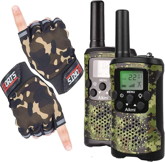 Kids Walkie Talkies Boys Gifts for Kids Aged 5-12 Outdoor Toys 3 Miles Long Range 22 Channel 2 Way Radio fit Adventure Game Hunt Camp Toys 6 7 8 9 Years Old Boys Gifts