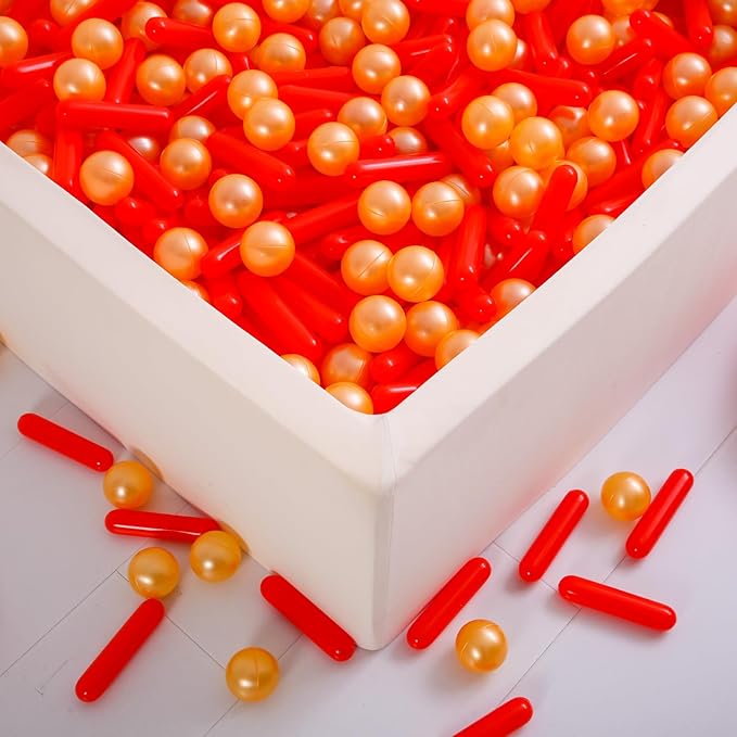 Ball Pit Balls and Strips for Ball Pits, 50 200 500pcs Cute Plastic Star Toy Balls for Kids, Baby Toddler 1-3 Birthday, Bounce House, Play Tent, Baby Pool Water Toys, Party