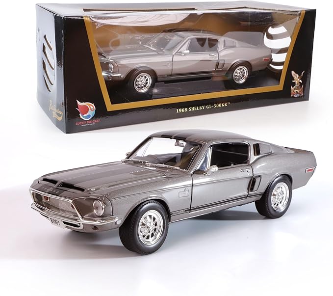 1968 Ford Shelby Cobra GT-500KR 1:18 Scale Diecast Model Premium Alloy Sports Cars with Display Case, Working Steering, Best Gift for Men, Dad & Kids 14+ Years Collector's