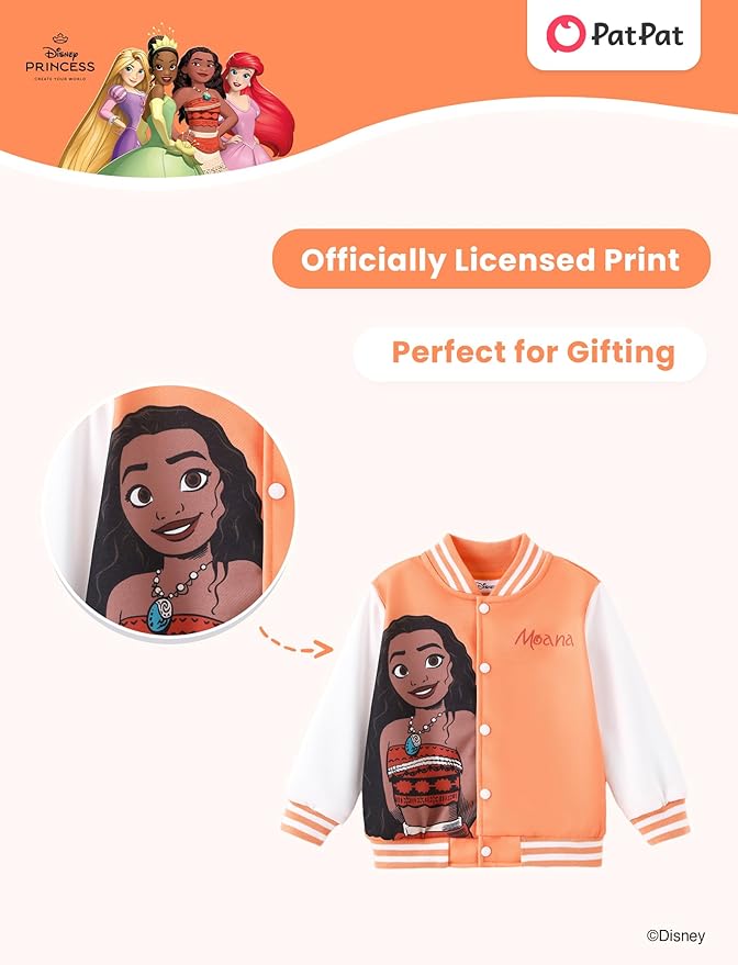 Disney Minnie Mickey Stitch Princess Frozen Elsa Marvel Jacket Lightweight Coat Button up Color Block Sweatshirt 2-14 Years