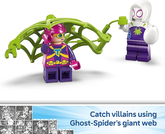 LEGO Marvel Spidey and His Amazing Friends Spidey and Gobby's Raptor Battle at Tree House HQ - Dinosaur Building Toy for Kids, Boys and Girls, Ages 4+ - Preschool Pretend Play Set - Gift Idea - 11200