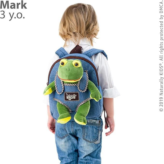 Frog Backpack, Frog Toys for Kids 3-5, Toddler Stuffed Animal Gifts for 2 3 4 5 Year Old Girl Boy