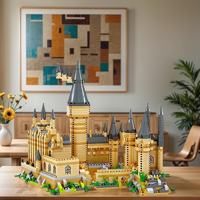 Micro Mini Building Block Sets for Adults, No Compatible with Lego, Magic Tower Building Moldel for Home & Office Decor, MOC 3D Creative Model Gifts for Christmas