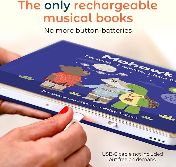 Calis Books Bilingual Nursery Rhymes Sound Book Babies and Toddlers. Interactive Musical Book for Children 1-3 and 2-4 (Mohawk Nursery Rhymes)