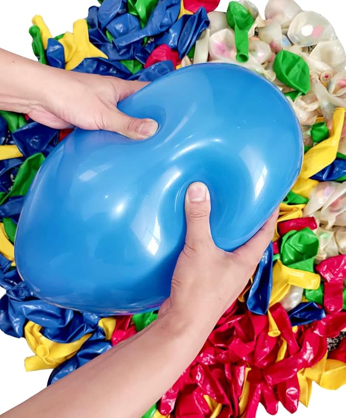 300 Pcs Red Yellow Blue Green Balloons, 12 Inch Red Yellow Blue Green Balloons and Colourful Confetti Balloons for Carnival, Circus Party Décor