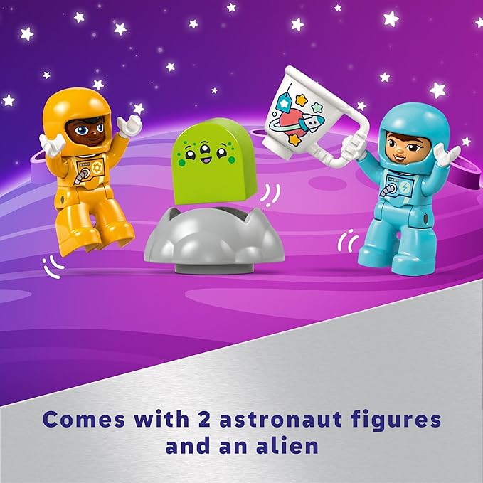 LEGO DUPLO 3 in 1 Space Shuttle Adventure Toddler Building Toys - Space Toys for Boys & Girls, Ages 3+ Years - Gift for Christmas - Learning & Pretend Play Activity - 10422