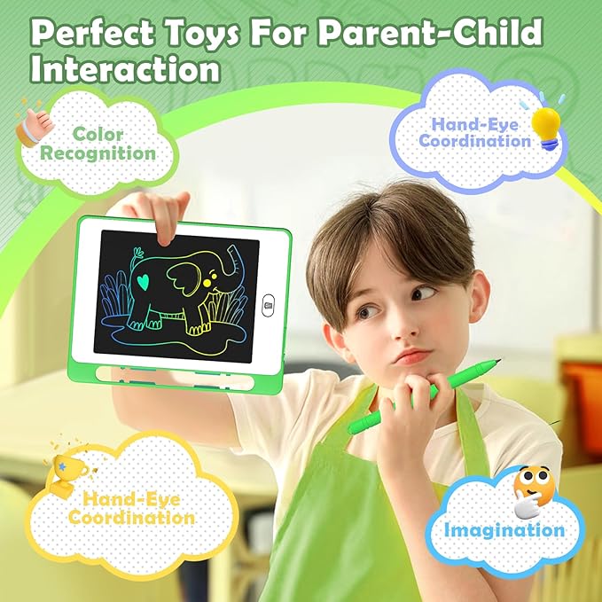 Party Favor 12 Pack LCD Writing Tablet for Kids, 6.5 Inch Colorful Doodle Board Drawing Tablet, Erasable Reusable Drawing Pads, Educational Learning Toys Birthday Gifts for Girls Boys Age 3 4 5 6 7 8