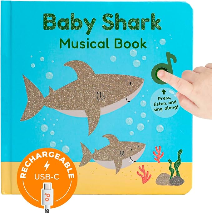 Cali's Books Nursery Rhymes Musical Book. Press, Listen and Sing Along! Best Interactive Sound Book for Toddlers 1-3. Award Winner Toy (Baby Shark Nursery Rhymes)