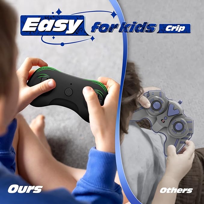 Tecnock Remote Control Car, 2.4GHz RC Cars with USB-C Easy Charging, 4WD Double Sided 360° Rotates and Flips RC Stunt Car, Toys Gift for Boys and Girls Ages 6-8, 8-12