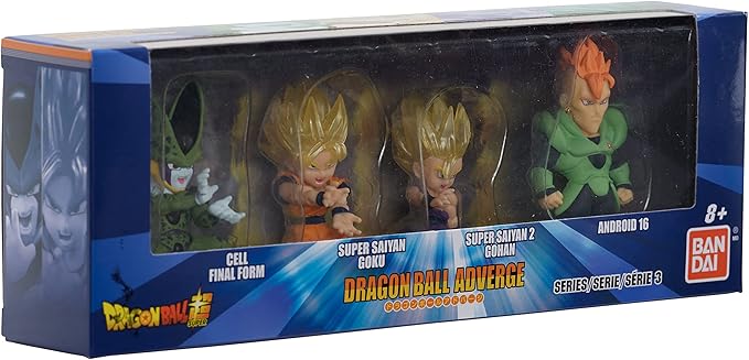 Dragon Ball Super Adverge Set 6 - SS Goku, SS 2 Gohan, Cell, Android 16 - Bandai Collectible Toy Figures Box Set