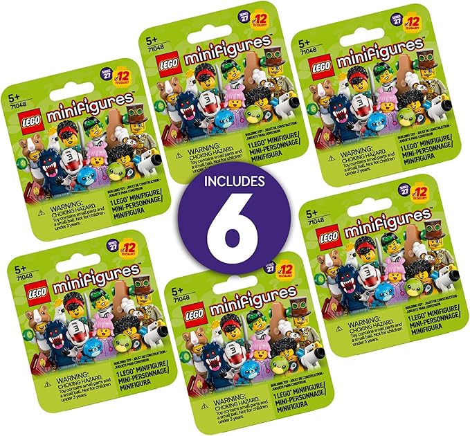 LEGO Minifigures Series 27 6 Pack - Multipack of Collectible Figures for Kids, Boys and Girls, Ages 5+ - Mystery Blind Box of 12 Possible Minifigures - Gift Idea for Birthdays or Events - 66795
