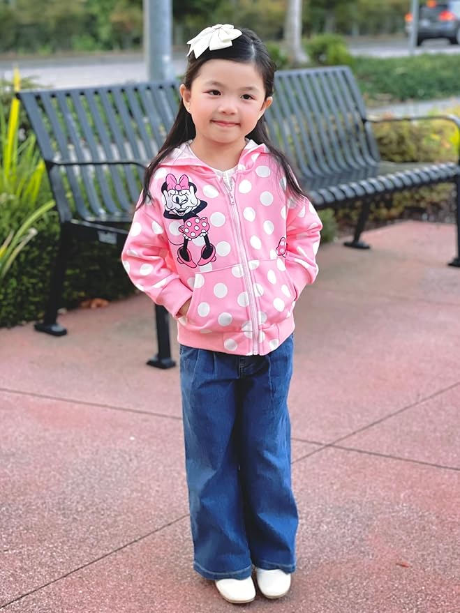 Disney Frozen Stitch Princess Minnie Mickey Spiderman Girls/Boys Zip Up Hoodie Fall Zipper Sweatshirt Jacket Toddler-Big Kid