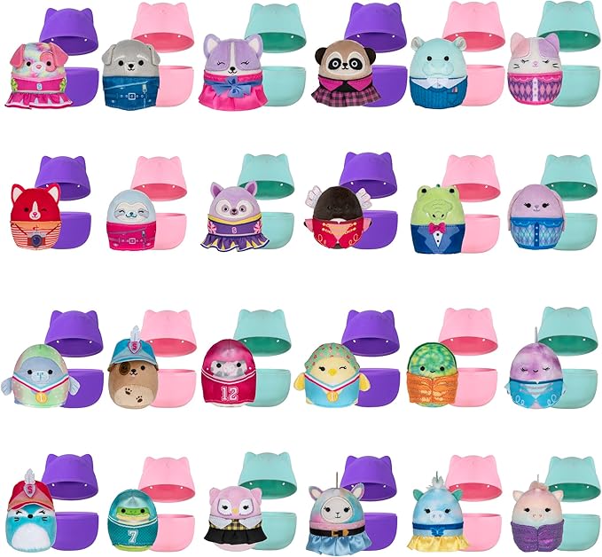 Squishmallows Squishville Series 10 Mini Mystery Plush (24 Pack) Official Jazwares Stocking Stuffer Plush - Collectible Soft & Squishy Blind Capsules - Styles May Vary - Gift for Boys, Girls & Kids