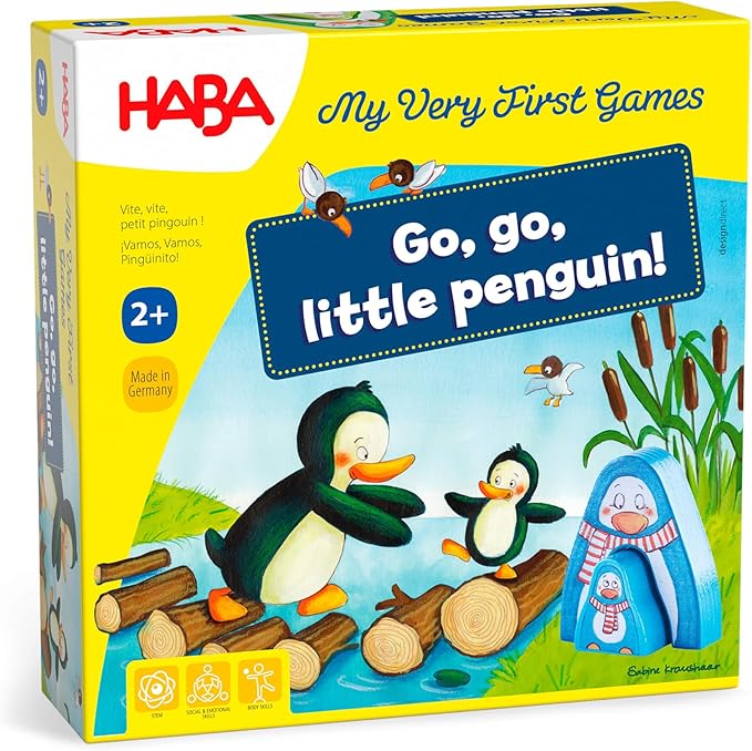 HABA My Very First Games Go, Go Little Penguin, Toddler Learning Game and Cooperative Toddler Board Games for 2 Years and up, Made in Germany