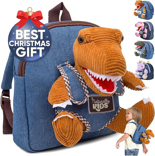 Mini Backpack for Kids w Dinosaur Toy, Mini Backpack for Toddler Boys, Gift for 2 3 4 5 Year Old Girl Boy
