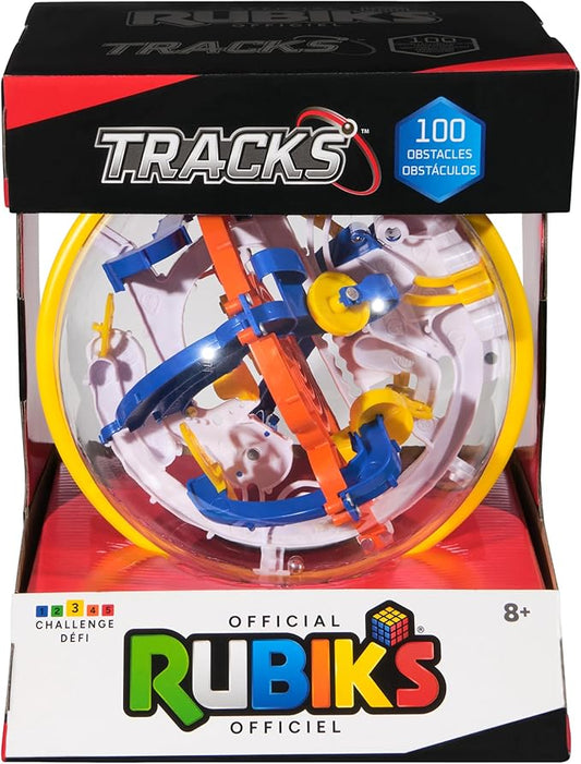 Rubik’s Cube, Rubik’s Tracks 100 3D Gravity Maze & 3D Puzzle Game with 100 Obstacles, Challenging Problem-Solving Brain Teaser, Fidget Toy & Sensory Puzzle for Adults, Teens & Kids, for Ages 8 & Up