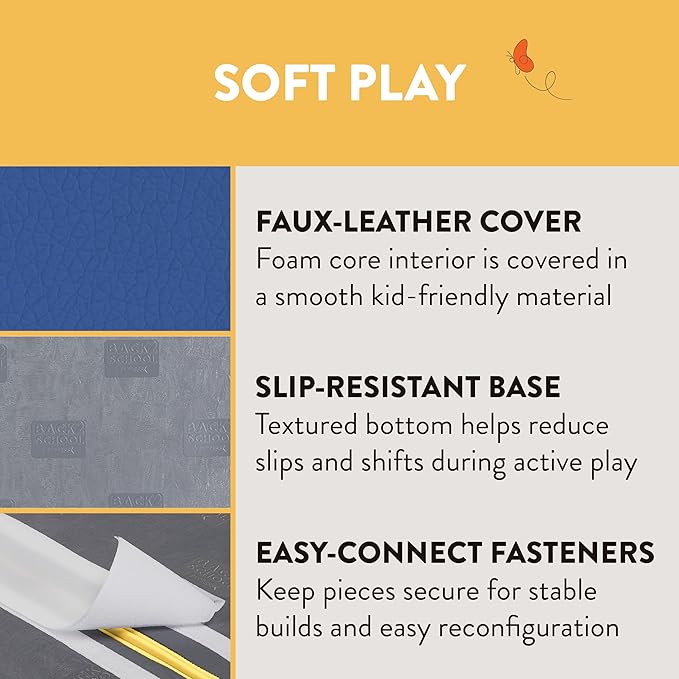 Step, Crawl and Slide Playset, Foam Blocks, Assorted, 5-Piece