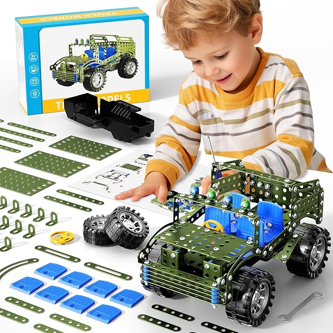 Model Truck Set for Kids Boys 8 9 10 11 12 Years Old - Teen Building Kits, Educational Building Projects Model, Assembly Science Model Car Kits Toys Gifts for Kids Ages 8-12 12-16 and Adults