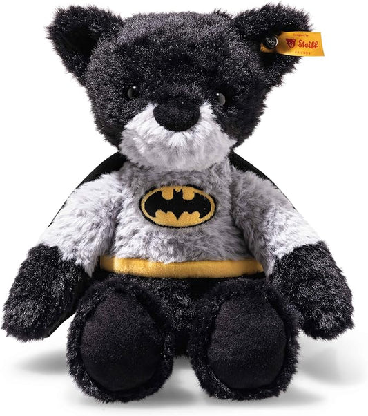 Steiff DC Superhero Teddy Bear - Officially Licensed Plush Toy Collectible Premium Soft Stuffed Animal for Kids & Collectors, DC Batman, 12" Tall