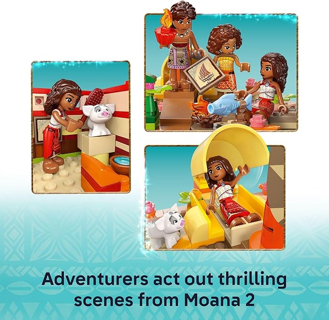 LEGO Disney Moana's Adventure Canoe Building Toy Set - Pretend Play Toy Boat for Kids, Girls & Boys, Ages 6+ - Gift for Birthdays - 43270
