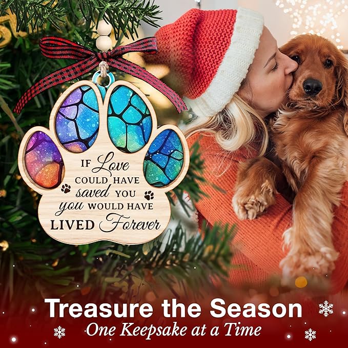 Pet Memorial Ornament for Christmas Tree - Unique Ornaments for Memory Keepsake - Ideal Gifts for pet Memorials - Pet Loss Gifts - A Ornament Reminder of Puppy Memories