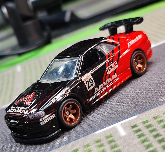 1:64 Scale Rubber Tire and Axle Set – 10-Pack Custom Wheels with Easy-Install Axles for Hot Wheels & Matchbox Cars – Mixed Styles, No Drilling Needed