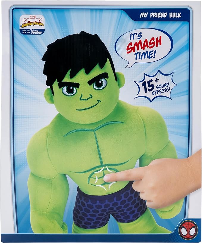 Marvel Spidey and His Amazing Friends My Friend Hulk Feature Plush - 16-Inch Talking Plush with 16 Unique Phrases